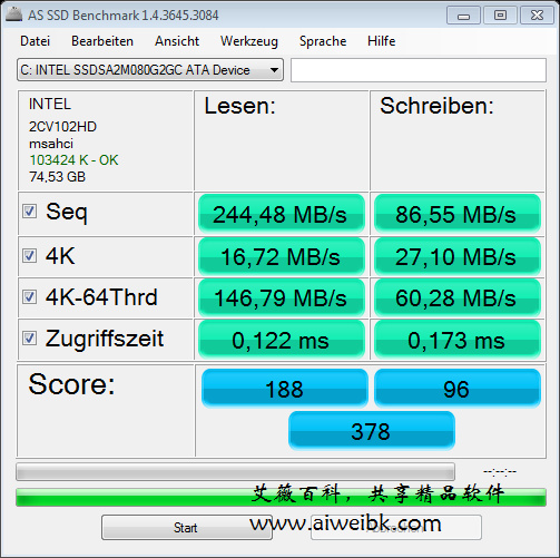 固态硬盘传输速度测试工具AS SSD Benchmark v1.9官方原版下载