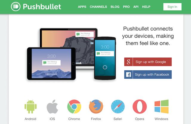 Pushbullet 子弹推送-快速在手机电脑间互相双向传送消息/图片的工具