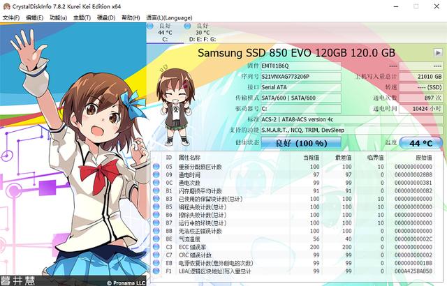 硬盘检测软件 CrystalDiskInfo v8.5 标准版及美化版