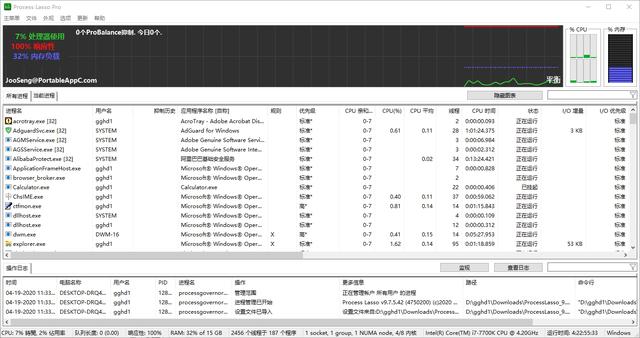 进程优化 Process Lasso Pro v9.7.6.26 绿色便携破解版